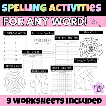 Preview of Spelling activities for any word!