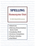 Spelling and Grammar - Homonyms / Homophones (with Memory 