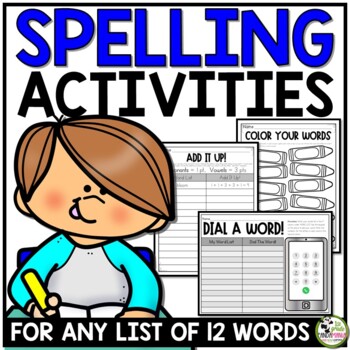Spelling and Sight Word Activities for Any List of 12 Words | TPT