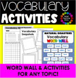 Spelling and Vocabulary Activities