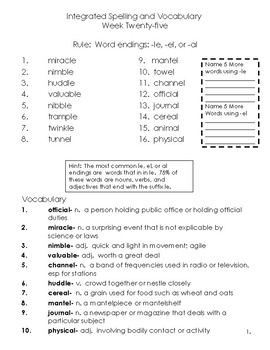 Spelling and Vocabulary Common Core Program 4th Quarter by Kathryn Willis