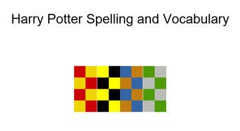 Preview of Spelling and Vocabulary - Harry Potter and the Philosopher's Stone