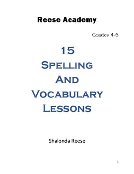 Preview of Spelling and Vocabulary Workbook