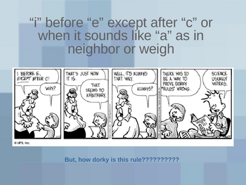 Preview of Spelling ie and ei Words Power Point Lesson