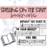 MUSIC | Spelling on the Staff Bookmarks
