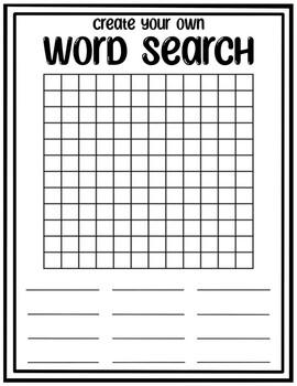 make your own word search printable
