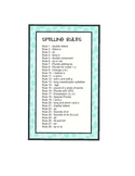 Spelling rules with simple language with practice cards