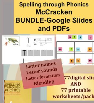 Preview of Spelling through Phonics/McCracken-letter names,sounds,formations ,cvc words