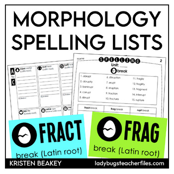 Preview of Spelling with Morphology: An Entire Year of Differentiated Spelling Lists
