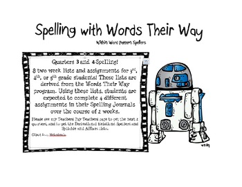 Preview of Spelling with Words Their Way: Within Word Pattern, Second Semester