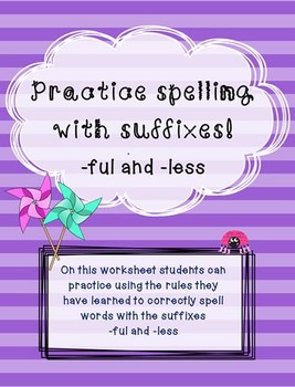 Preview of Spelling with the Suffixes -ful and -less