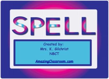 Preview of Spelling words practice SMART notebook lesson