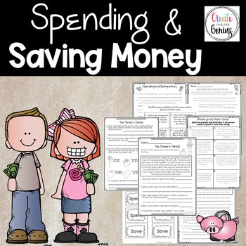 Preview of Spending and Saving Money assessment and task cards