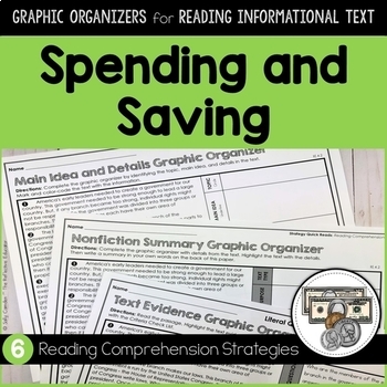 Preview of Spending and Saving | Graphic Organizers for Reading Informational Text
