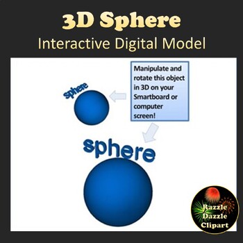 Preview of Sphere 3D Shape Digital Model for Smartboards or Whiteboards