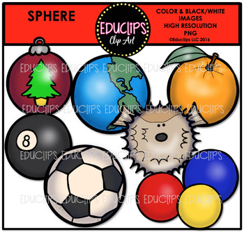 Preview of Sphere Shapes Clip Art Bundle {Educlips Clipart}