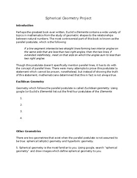 Preview of Spherical Geometry Research Project