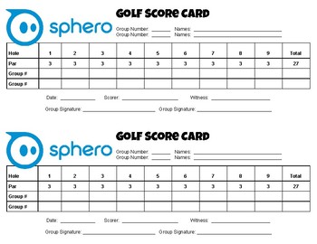 Preview of Sphero Golf Card