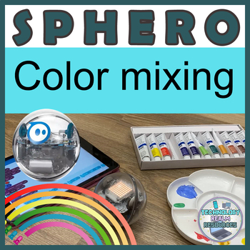 Preview of Sphero® robot BEGINNER coding activity Color mixing Leonardo da Vinci 4 tasks