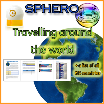 Preview of Sphero® robot coding activity and game Travelling around the world