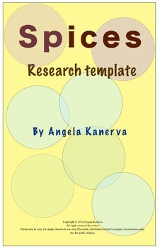 Preview of Spices Research Template