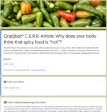 Spicy Peppers OneShot® CERR Science Article - Online Blend