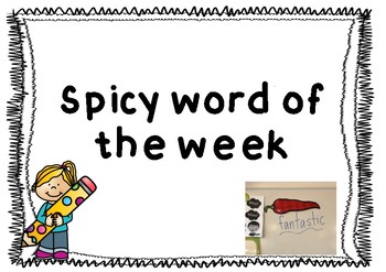 Preview of Spicy word of the week FREEBIE