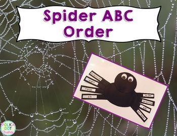 Preview of Spider ABC Order {FREE}