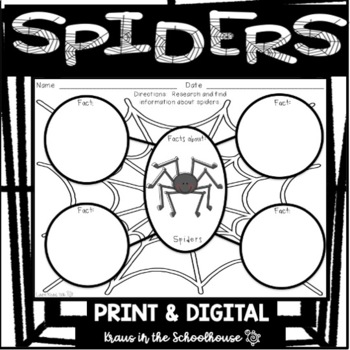 Preview of Spider Activities | All About Spiders | Easel Activity Distance Learning