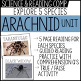 Spider / Arachnid Unit - reading informational text, science unit