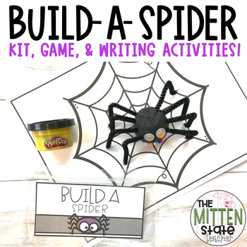 Preview of Spider Craft: A hands-on kit with writing activities and roll a spider game