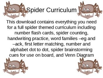 Preview of Spider Curriculum