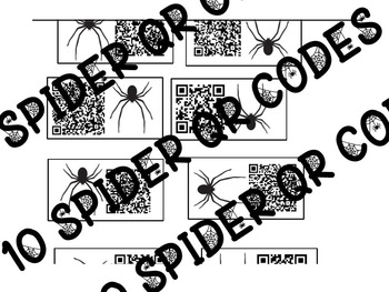Preview of Spider Fact QR codes