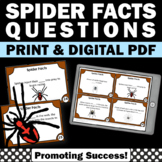 All About Spiders Research Project Questions Halloween Sci