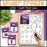Spider Freeze Game for Letter Identification & Sight Words