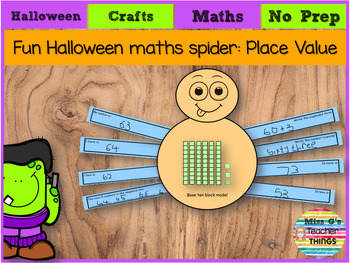Preview of Spider Fun Craft - Halloween Place Value Math Activity