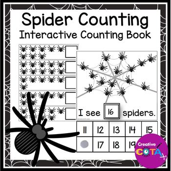 Preview of Spider Preschool or Kindergarten Math Morning Work Activity Book Numbers 1-30