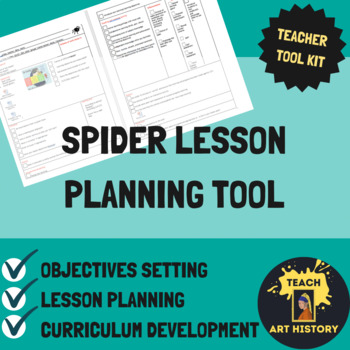 Preview of Spider Lesson Planning Template with Files and Checklist for Teachers