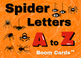 Spider Letters Boom Cards™ Learn Alphabet A to Z