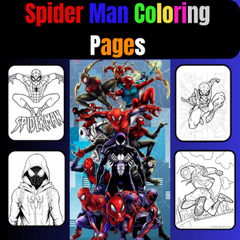 Preview of Spider Man Coloring Pages 2024