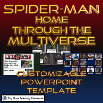 Preview of Spider-Man Home Through the Multiverse Customizable PowerPoint Template