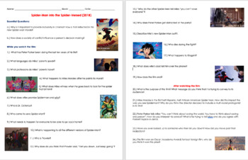 Preview of Spider-Man: Into the Spider-Verse Movie Guide. Spiderman Questions English