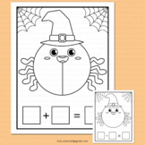 Spider Math Halloween Addition Mats Subtraction Numbers 1-