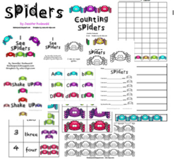 Preview of Spider Math and ELA Bundle