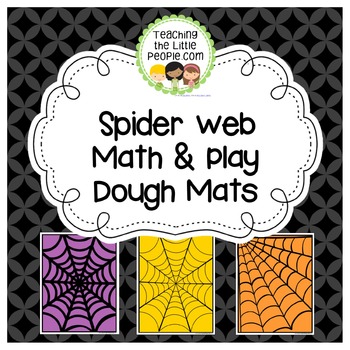 Spider Web Number Play Dough Mat