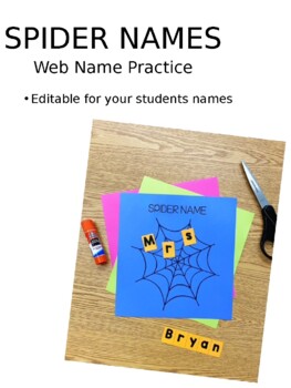Preview of Spider Name Activity