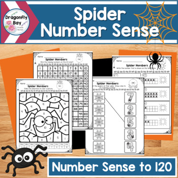 Preview of Spider Number Sense Counting, 120 Charts and Skip Counting Printable Activities