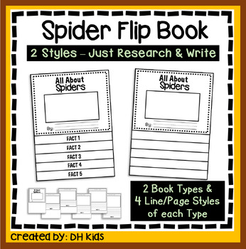 Life Cycle of a Spider Tab Flip book