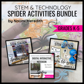 Preview of Spider STEM Activities & Technology Lessons Bundle | Distance Learning