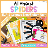 Spider Science Unit - Fall Reading & Writing Activities - 